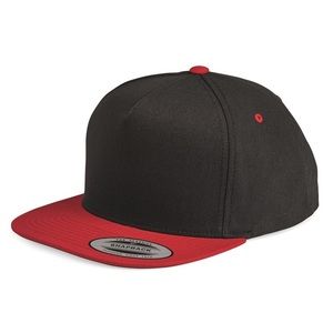 Yupoong 6007 Blank 5-Panel Baseball Hat - Red / Black
